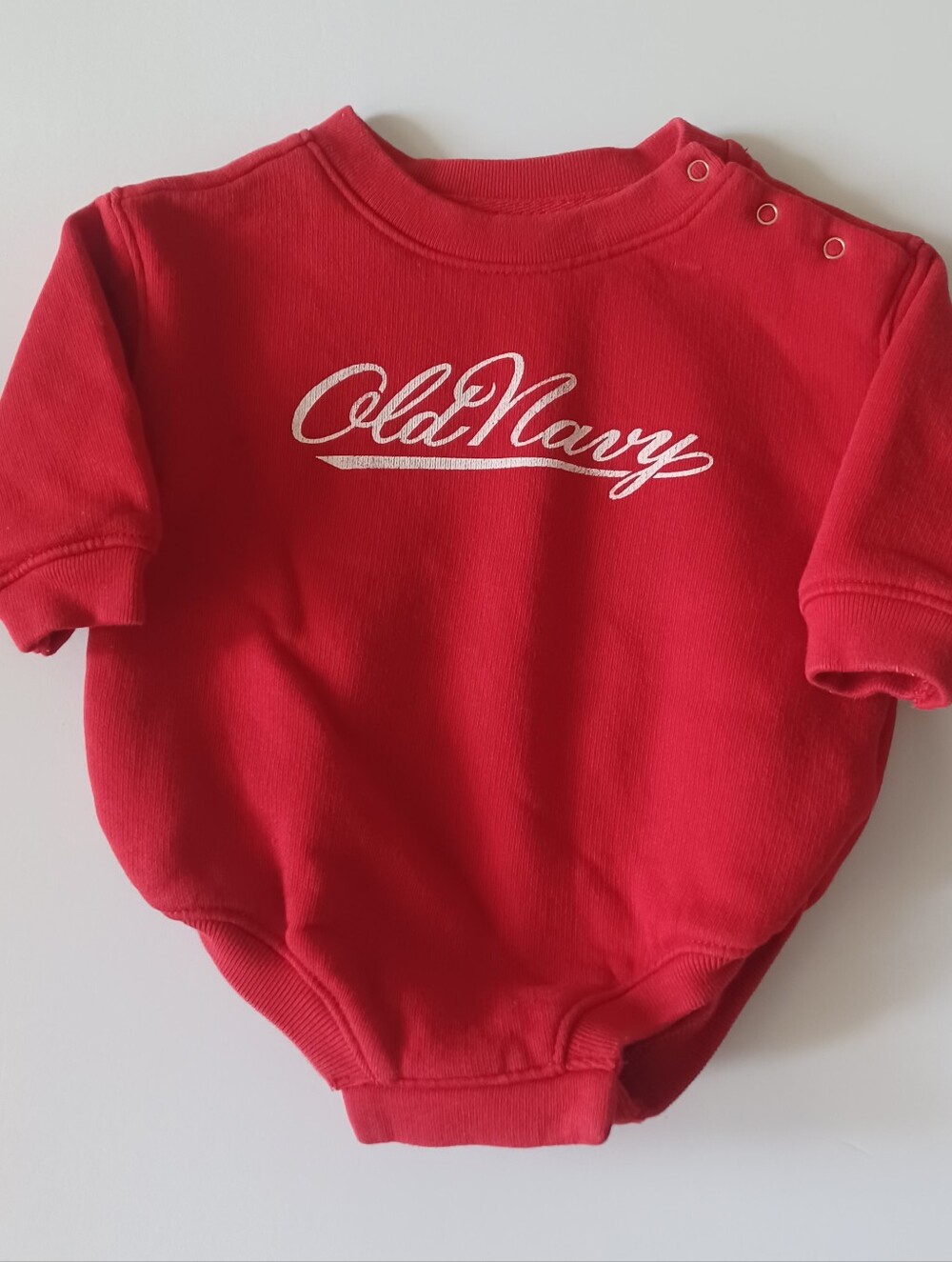 Old Navy Red Sweatshirt Bubble Suit Sz 0/3M
